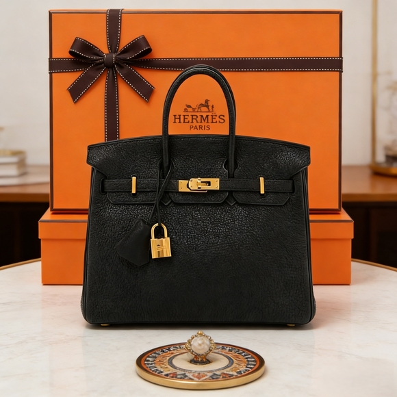 Hermes | Shoes | Herms Birkin 25 In Black | Poshmark
